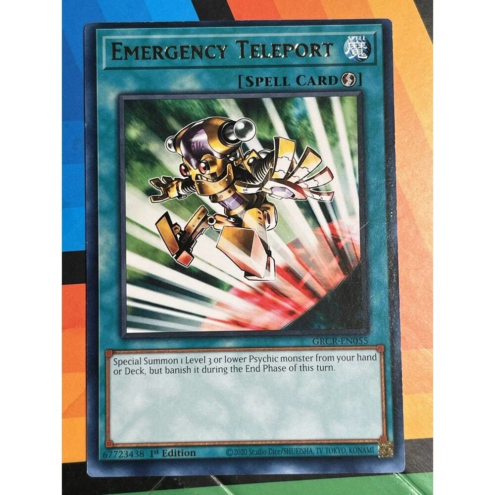 Emergency Teleport (GRCR-EN055) - Rare - 1st Edition Error Miscut